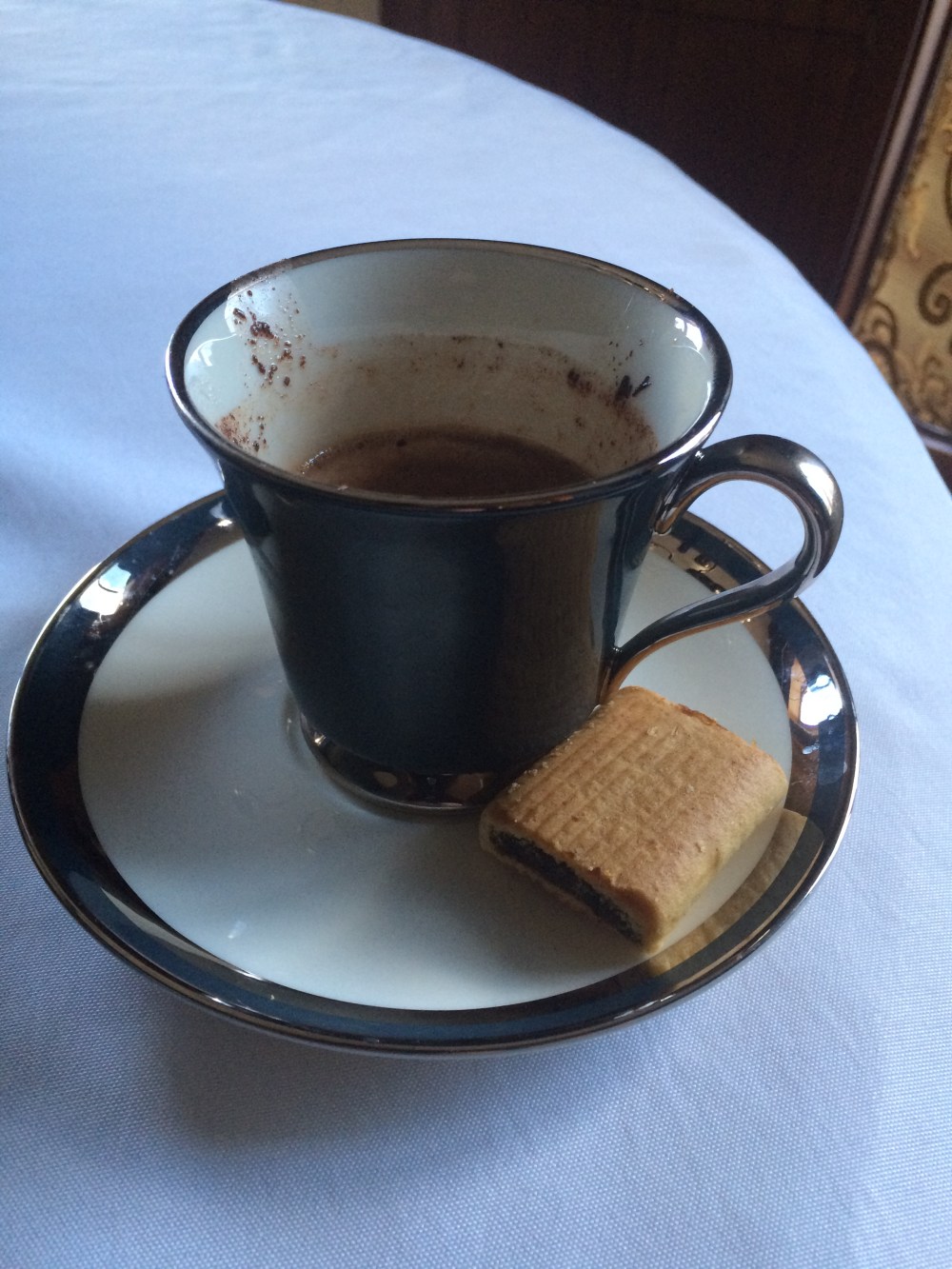 Heaven is French hot chocolate and fig newtons